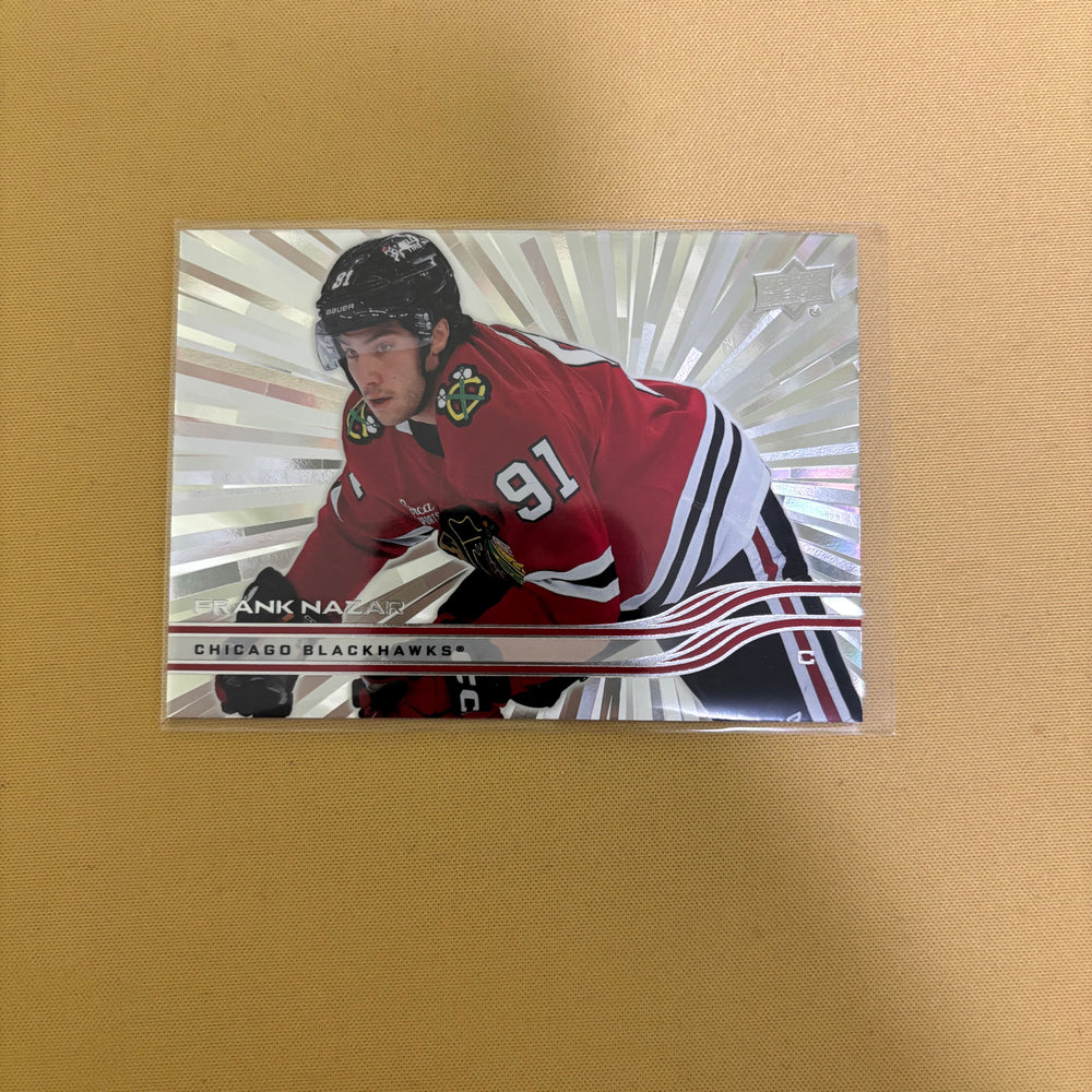 2025-26 Upper Deck SERIES 1 #35 FRANK NAZAR Silver Outburst Chicago Blackhawks Sports Card