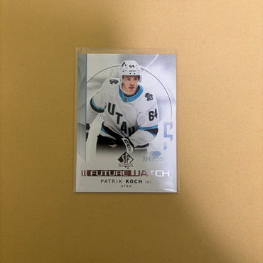 2024-25 SP Authentic Patrik Koch Future Watch Rookie RC #337/999 Sports Card