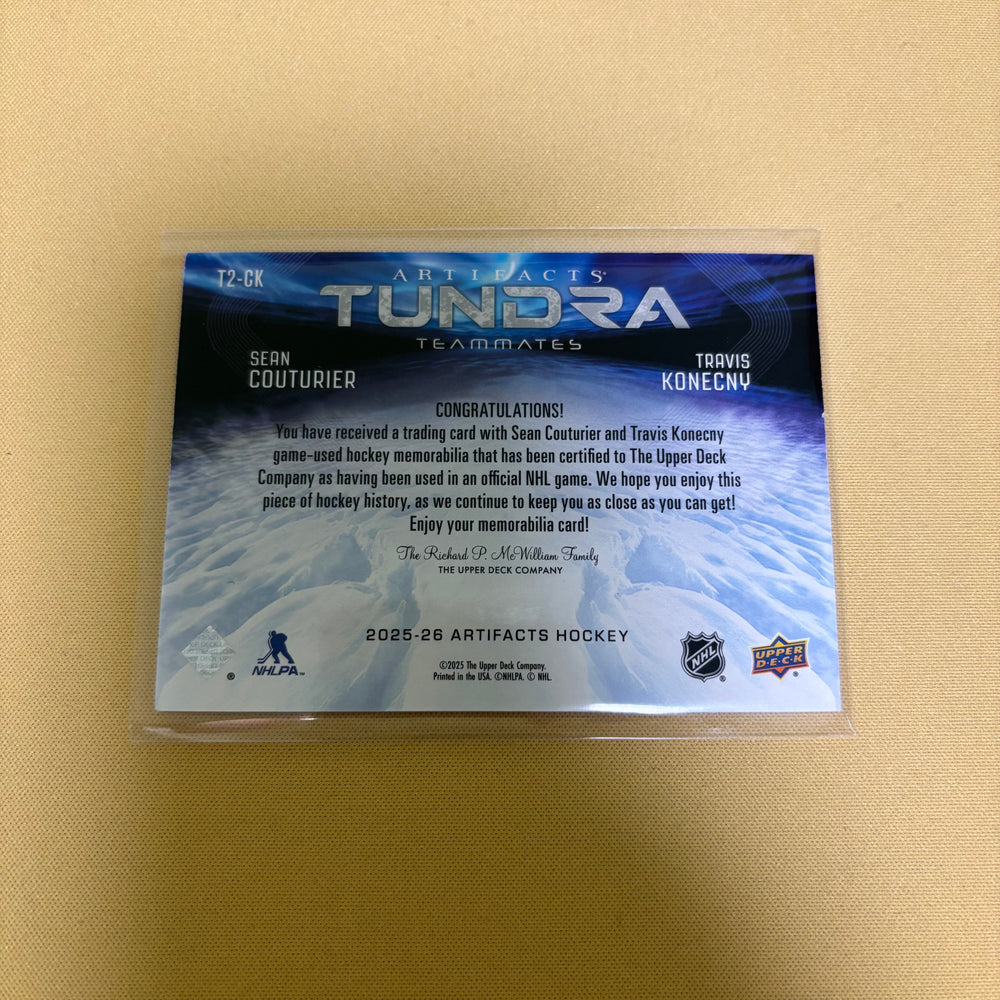 2025-26 Artifacts Tundra Teammates Duos #T2CK Sean Couturier/Travis Konecny /99 Sports Card