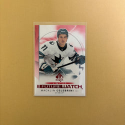 2024/25 Upper Deck SP Authentic Macklin Celebrini Future Watch Limited Red San Jose Sharks #184 Sports Card
