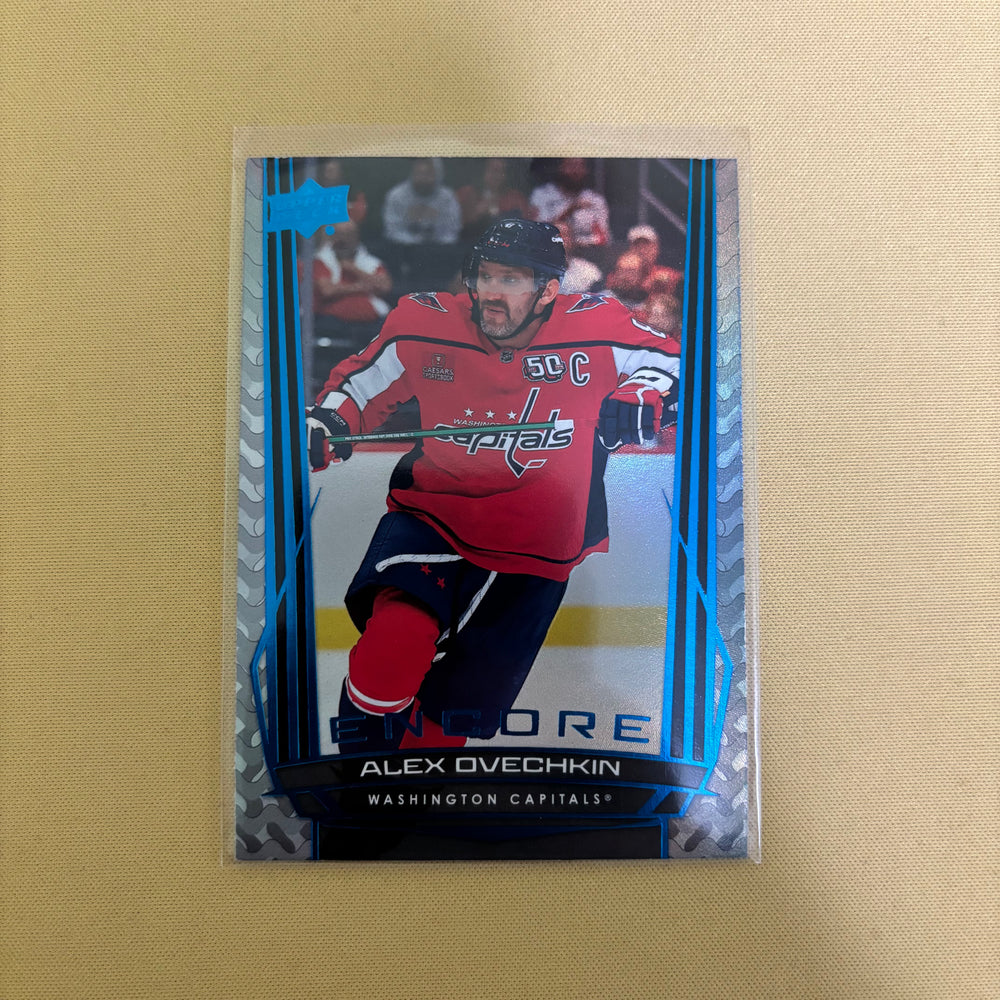 2025/26 Upper Deck Series 1 Alex Ovechkin Encore Blue Washington Capitals E-64 Sports Card