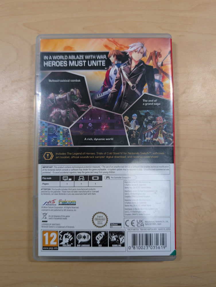 Legend of Heroes: Trails of Cold Steel IV [Frontline Edition] PAL Nintendo Switch