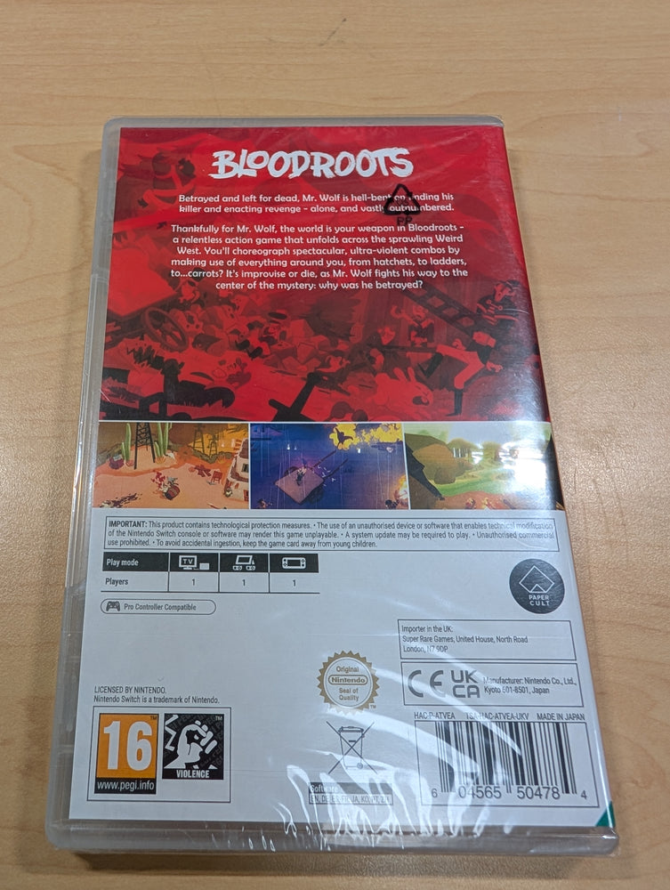 Bloodroots PAL Nintendo Switch