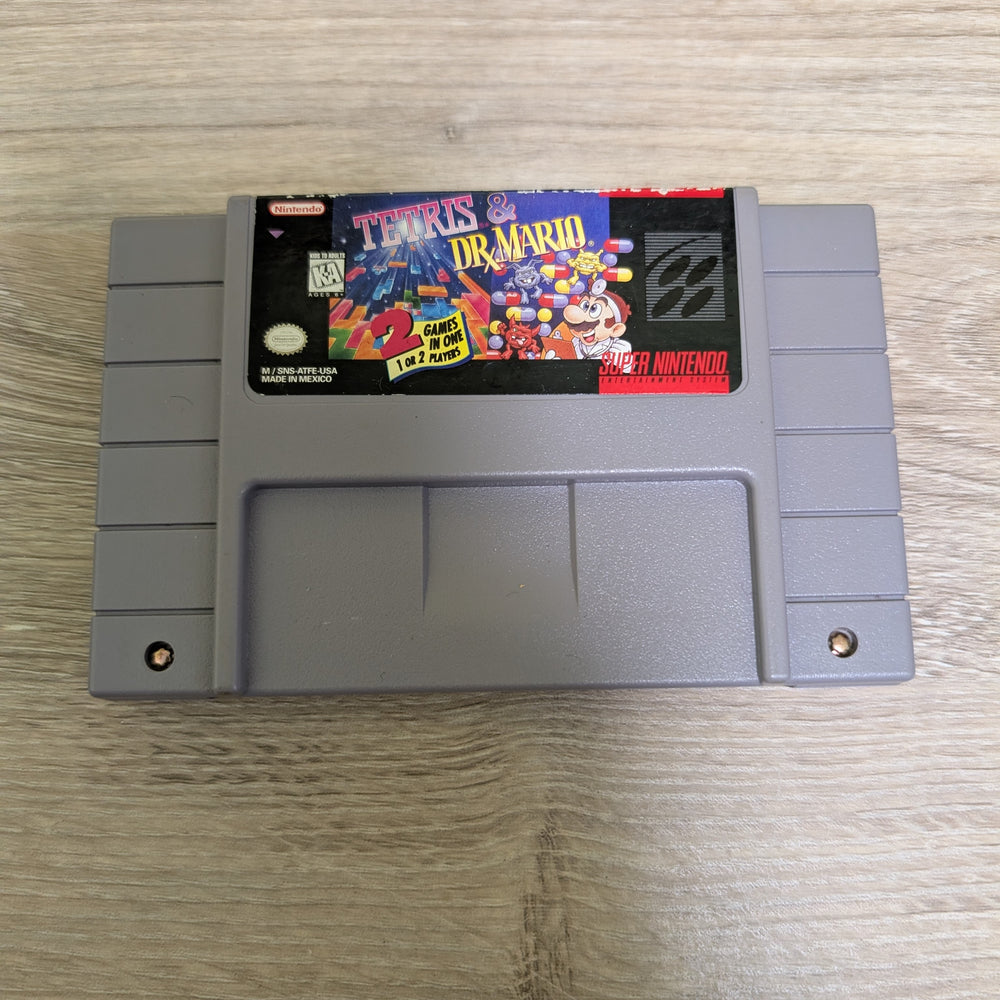 Tetris and Dr. Mario Super Nintendo