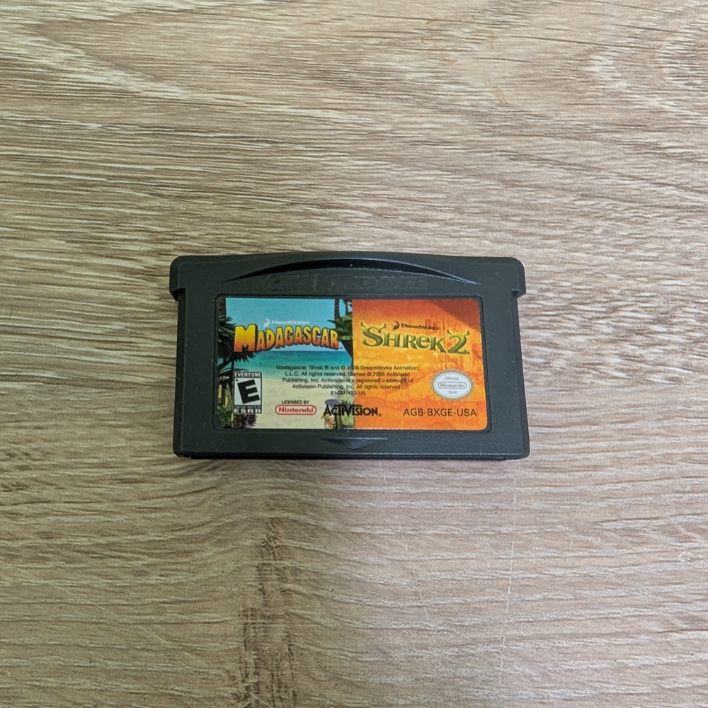 Madagascar and Shrek 2 GameBoy Advance