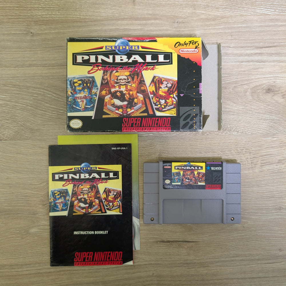 Super Pinball Behind the Mask Super Nintendo