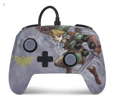 NSW- POWER A ENHANCED WIRED CONTROLLER ZELDA VALIANT LINK