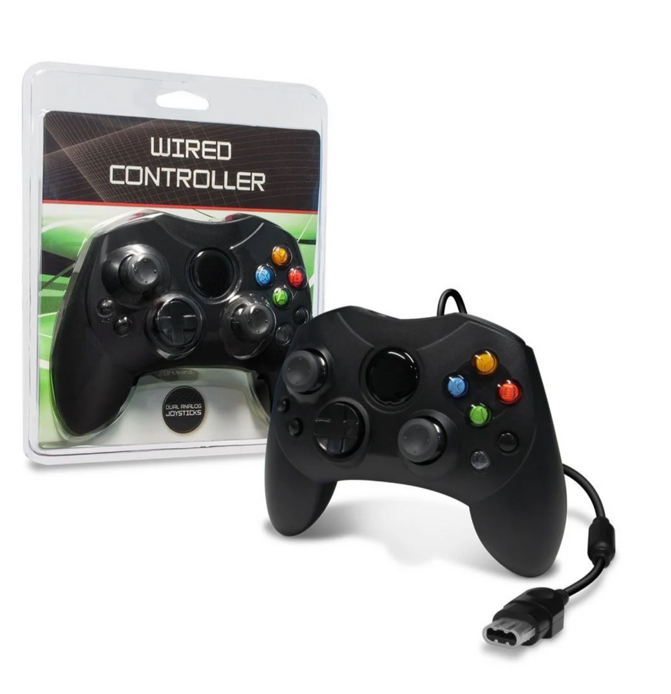 GenericBrand - XBOXBlack WiredController DualAnalog Joysticks - XBOX