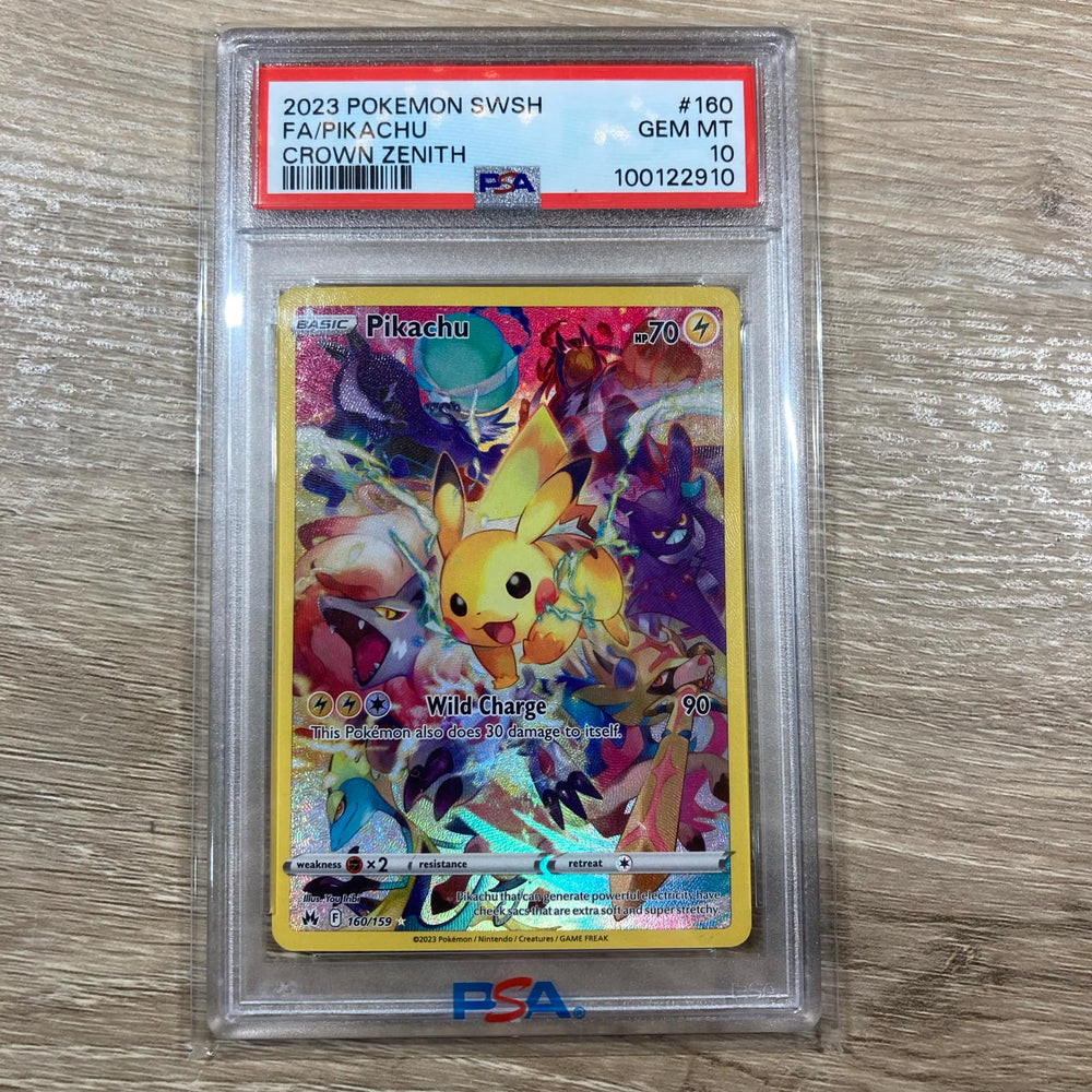 Pikachu (160/159) (Secret) [Sword & Shield: Crown Zenith] PSA 10 (100122910) Graded Card