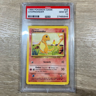 Charmander (46/102) [Base Set Unlimited] PSA 10 (27465646) Graded Card