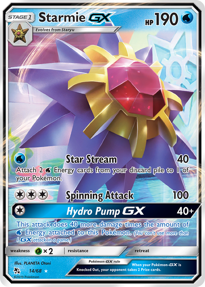 Starmie GX (14/68) [Sun & Moon: Hidden Fates]