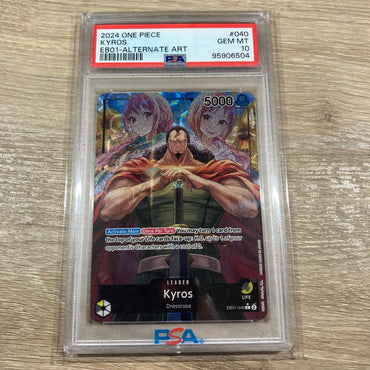 Kyros (Alternate Art) - EB01-040 - Leader Foil PSA 10 (95906504) Graded Card