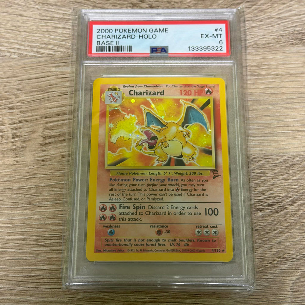 Charizard (4/130) [Base Set 2] PSA 6 (133395322) Graded Card