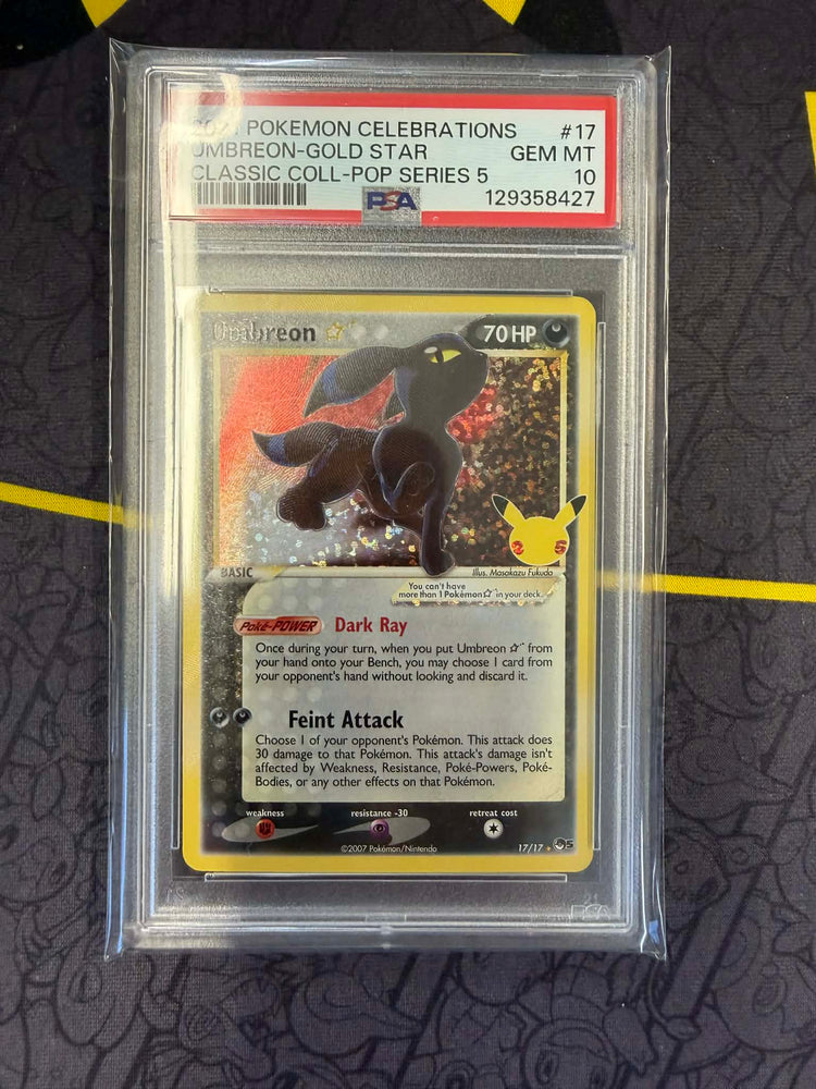 Umbreon (17/17) (Star) [Celebrations: 25th Anniversary - Classic Collection] PSA 10 (129358427) Graded Card