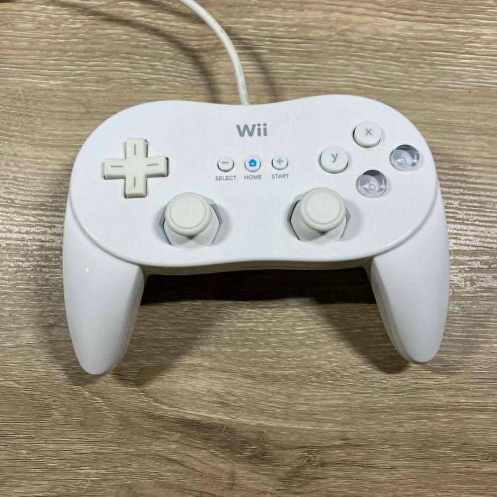 White Wii Classic Controller Pro Wii