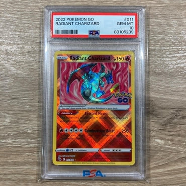 Radiant Charizard (011/078) [Pokémon GO] PSA 10 (80105239) Graded Card