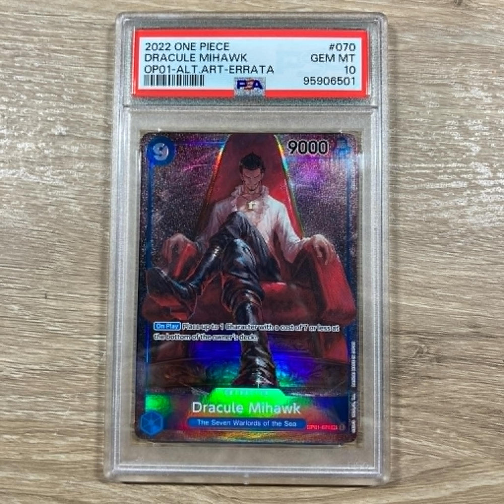 Dracule Mihawk (Parallel) - OP01-070 - Super Rare PSA 10 (95906501) Graded Card