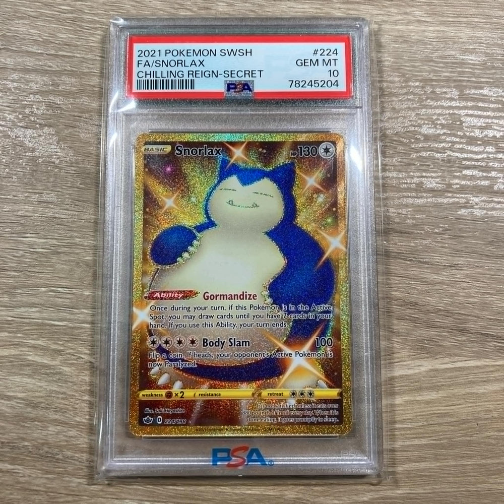 Snorlax - 224/198 - Secret Rare PSA 10 (78245204) Graded Card
