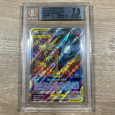 Moltres & Zapdos & Articuno GX (SM210) [Sun & Moon: Black Star Promos] BGS 7.5 (0017948625) Graded Card