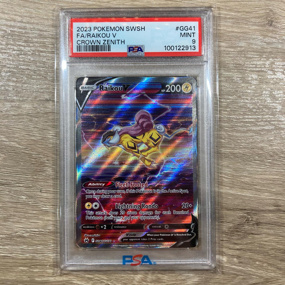 Raikou V (GG41/GG70) [Sword & Shield: Crown Zenith] PSA 9 (100122913) Graded Card