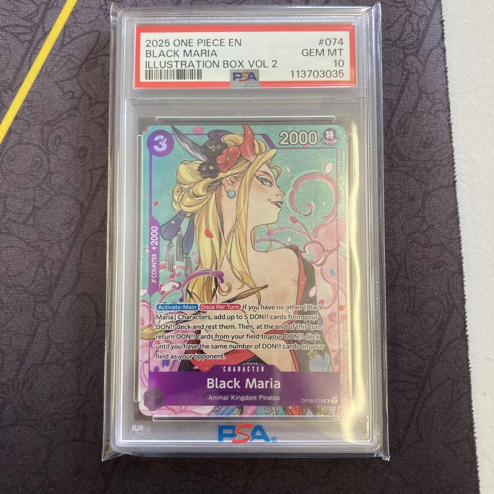 Black Maria (Illustration Box Vol.2) [One Piece Promotion Cards] PSA 10 (113703035) Graded Card