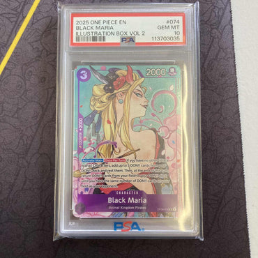 Black Maria (Illustration Box Vol.2) [One Piece Promotion Cards] PSA 10 (113703035) Graded Card