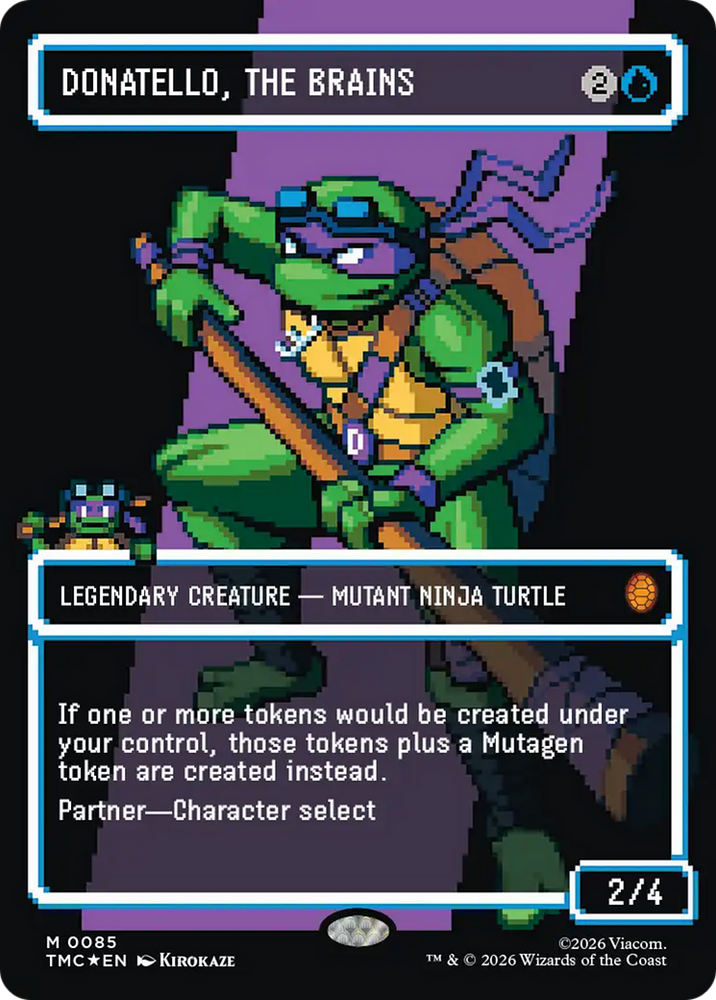 Donatello, the Brains (0085) (Borderless) (Surge Foil) [Teenage Mutant Ninja Turtles Commander]