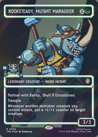 Rocksteady, Mutant Marauder (Borderless) (Surge Foil) - Commander: Teenage Mutant Ninja Turtles (TMC)