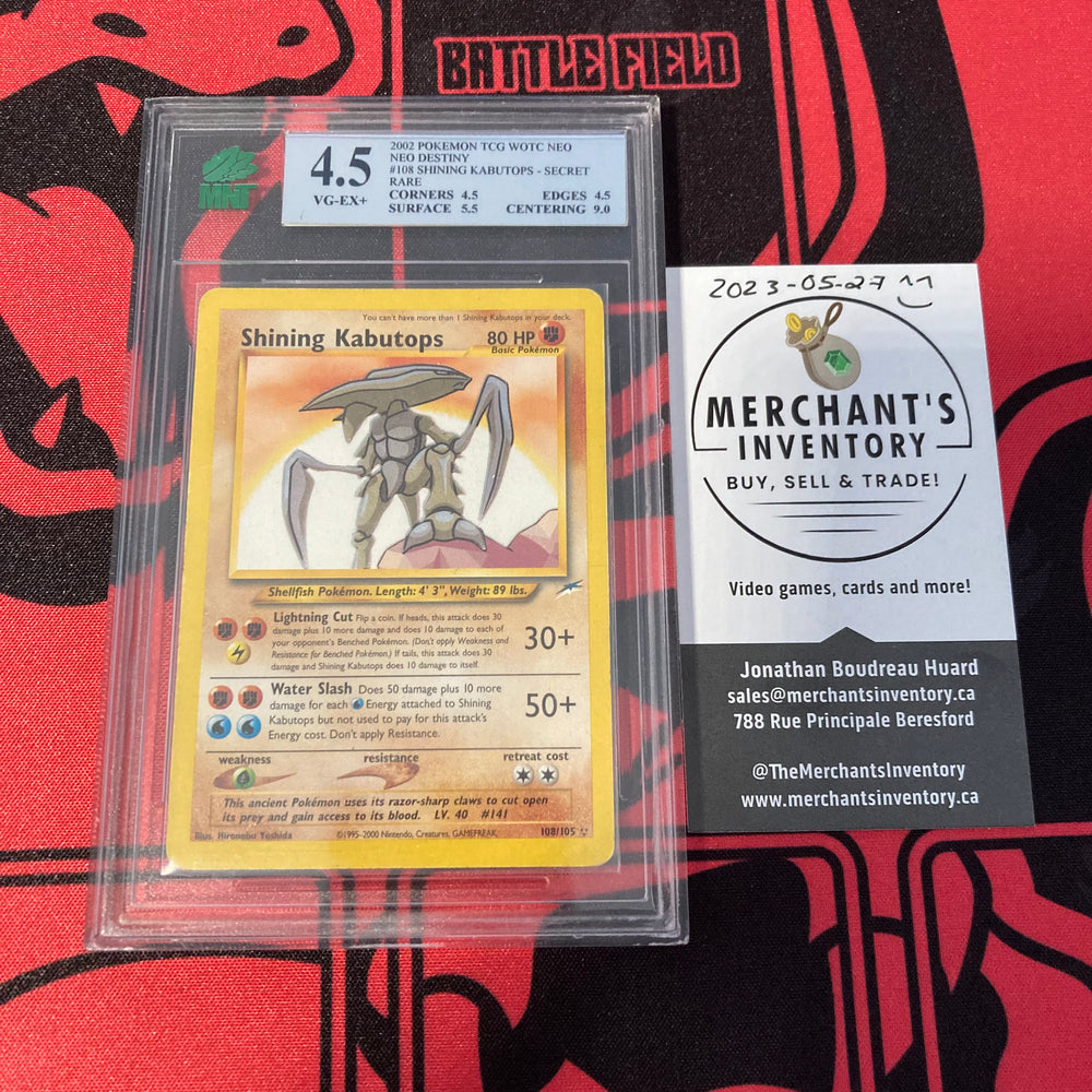 Shining Kabutops (Triple Star) - 108/105 - Holo Unlimited MNT 4.5