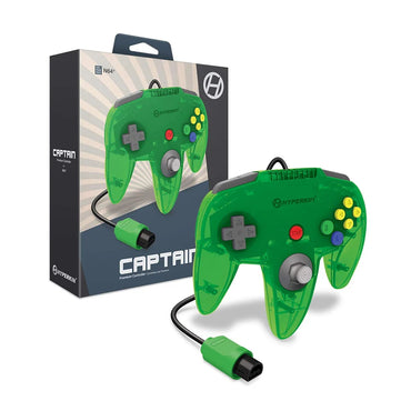 N64 - HYPERKIN CAPTAIN PREMIUM CONTROLLER FOR  N64 LIME GREEN M07260-LG