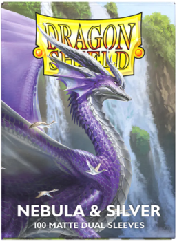 DRAGON SHIELD SLEEVES DUAL MATTE NEBULA AND SILVER 100CT