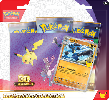 POKEMON 30TH CELEBRATION TECH STICKER COLLECTION