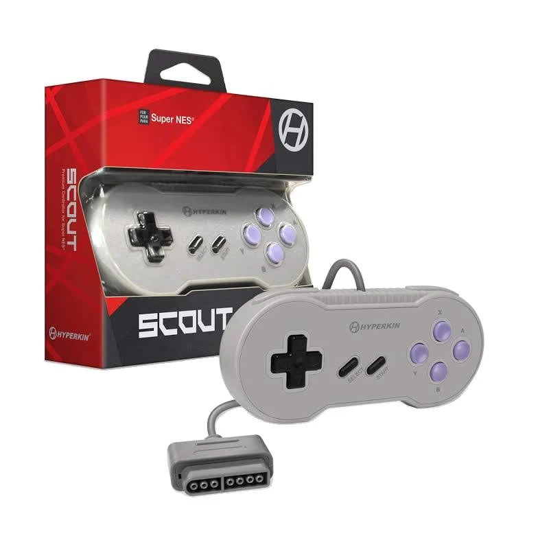 Hyperkin Scout Premium Controller for Super NES® (Gray)