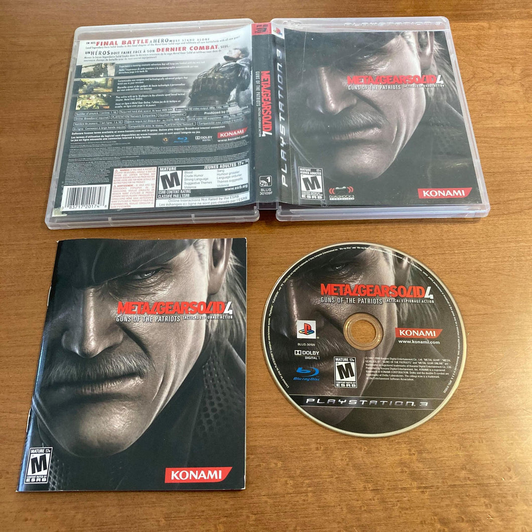 Metal Gear Solid 4 Guns Of The Patriots Playstation 3