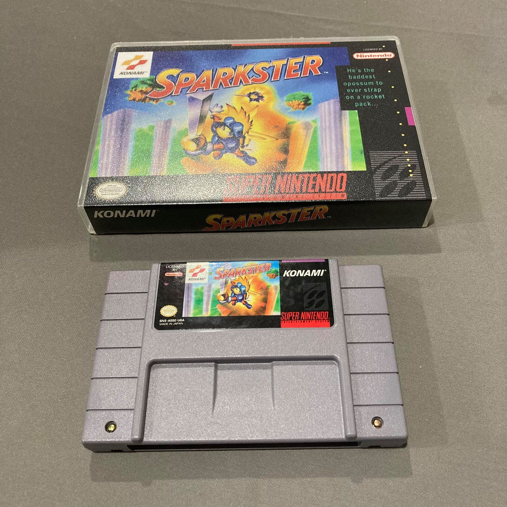 Sparkster + Custom Case Super Nintendo