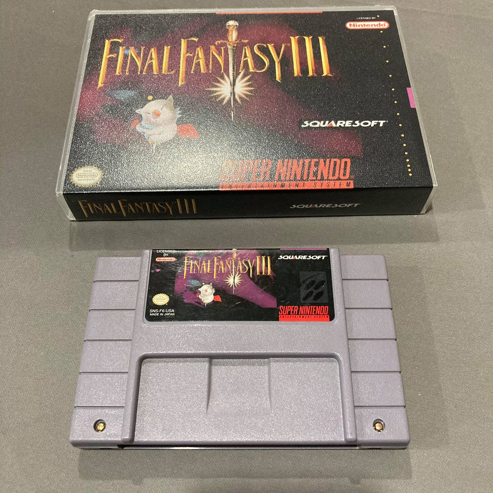 Final Fantasy III + Custom Case Super Nintendo