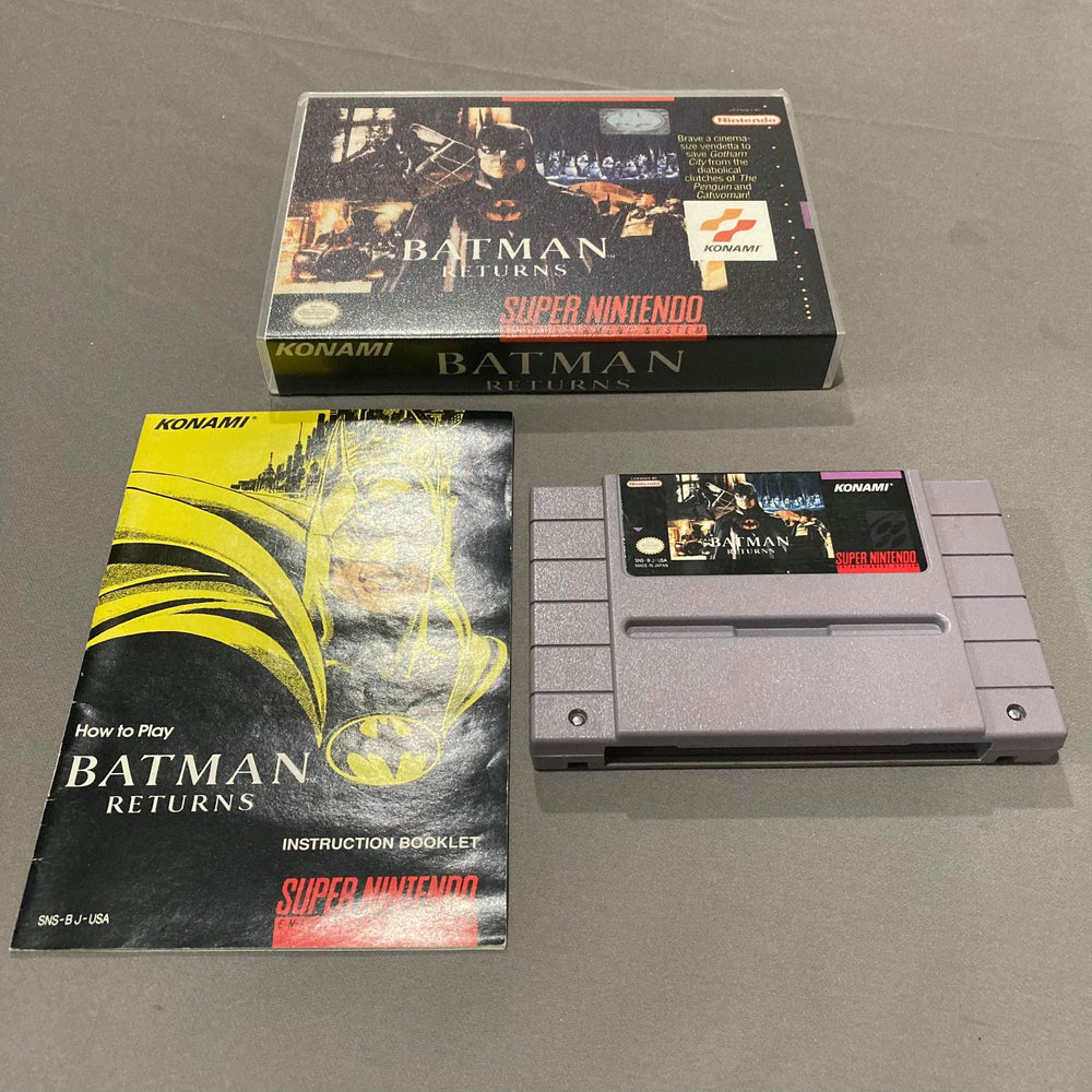 Batman Returns + Manual + Custom Case Super Nintendo