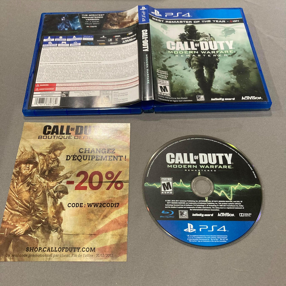 Call Of Duty: Modern Warfare Remastered Playstation 4