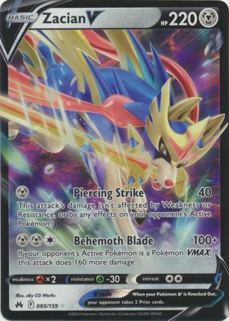 Zacian V - 095/159 - Ultra Rare Pokemon Card