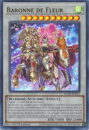 Baronne de Fleur - MAZE-EN051 - Ultra Rare 1st Edition Maze of Memories Yu-Gi-Oh! Card