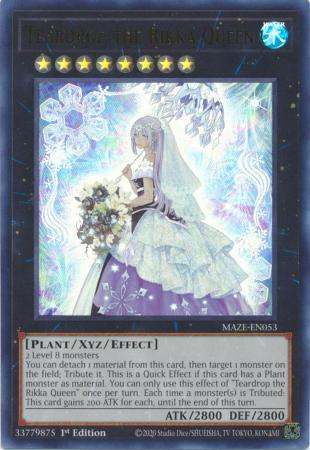 Teardrop the Rikka Queen - MAZE-EN053 - Ultra Rare 1st Edition Maze of Memories Yu-Gi-Oh! Card