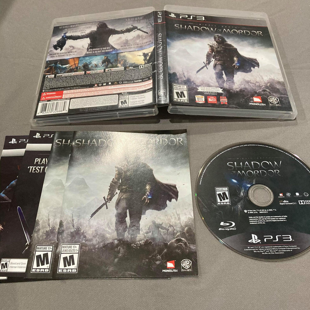 Middle Earth: Shadow Of Mordor Playstation 3
