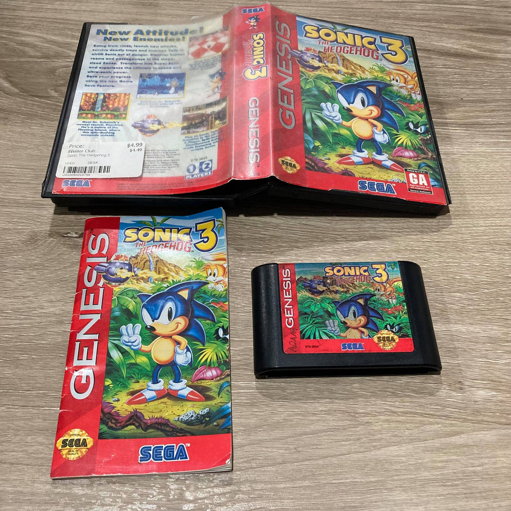 Sonic The Hedgehog 3 Sega Genesis