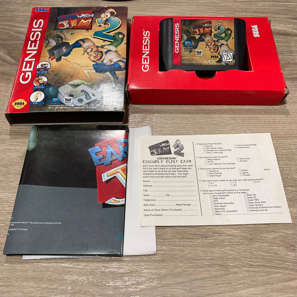 Earthworm Jim 2 [Cardboard Box] Sega Genesis