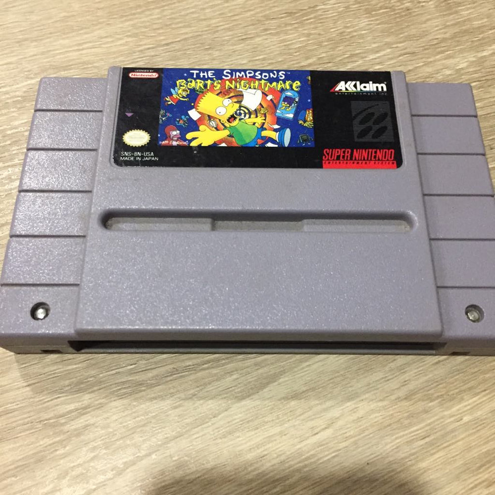 The Simpsons Bart's Nightmare Super Nintendo