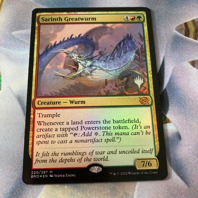 Sarinth Greatwurm The Brothers' War Magic Card