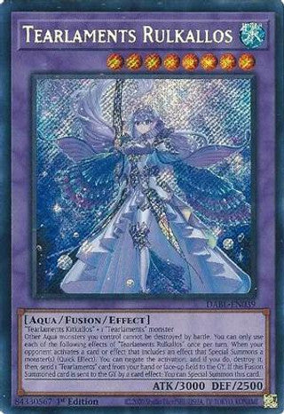Tearlaments Rulkallos - DABL-EN039 - Secret Rare Darkwing Blast Yu-Gi-Oh! Card