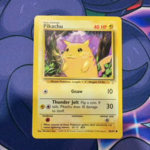 Load image into Gallery viewer, Pikachu Base Set E3 58/102 Rare Gold Stamp Promo (LP Creased) - Pokemon Card

