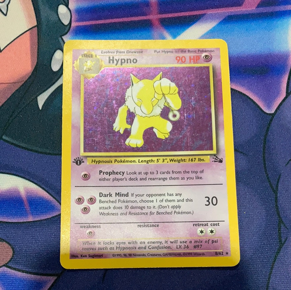 Hypno - 8/62 - Holo 1st Edition
