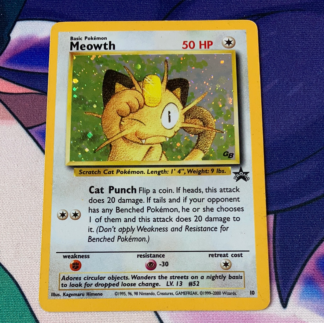 Meowth Promo 10 (LP) Pokemon Card